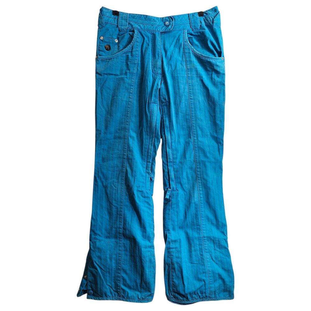 POWDER ROOM X5 Pants Womens Medium Blue Snowboard Ski Lined Vented 10000mm 67824